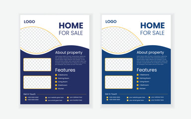 Real estate flyer design template, Real Estate Home Sale Flyer, creative home for sale flyer, color a4 print ready flyer.