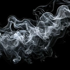 Obraz premium smoke on a black background. Generated AI