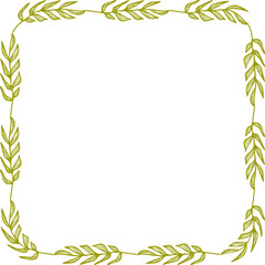 Ornamental Frame with Botanical Elements