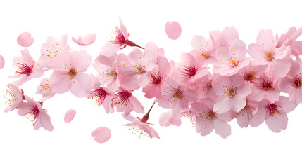 Naklejka premium Cherry Blossom Branch on transparent background