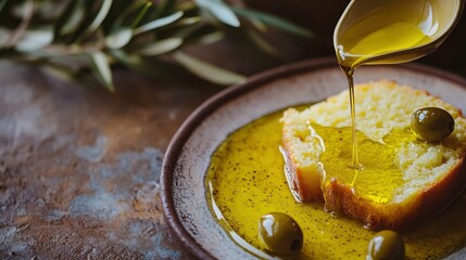 Olive Oil Cake Recipe: Classical Italian Dessert with Yellow Vegetables and Milk