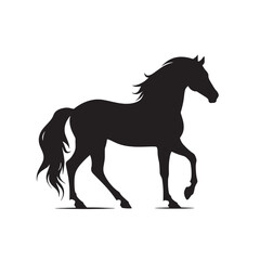 horse silhouette vector