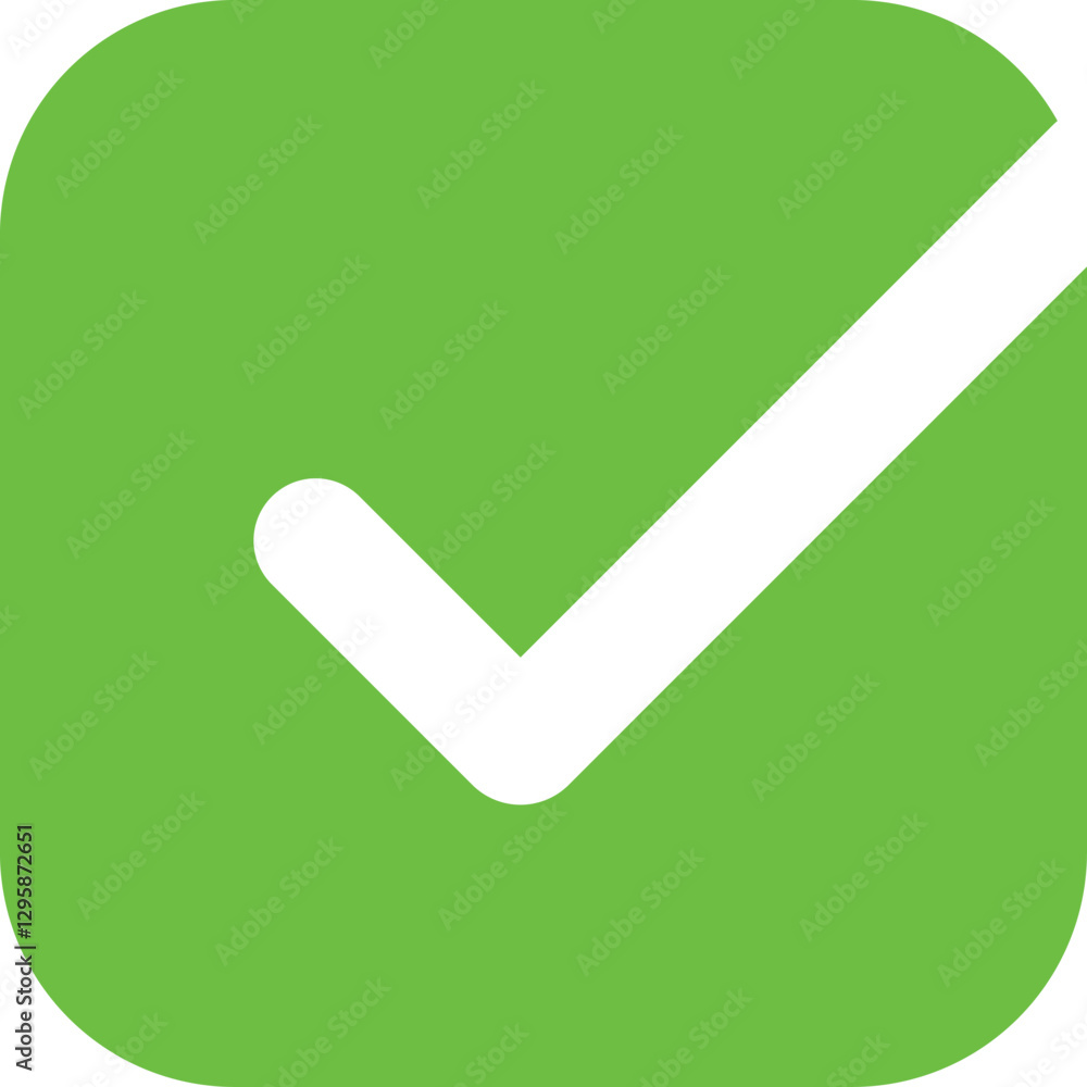 Poster green check mark icon, check box icon set.transparent background.circle and square. tick box symbol 