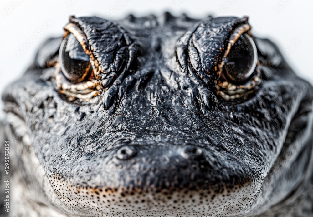 Poster close-up of a lively dark frog with stunning textures and unique features, showcasing its intricate 