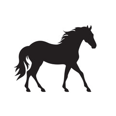 silhouette of a horse