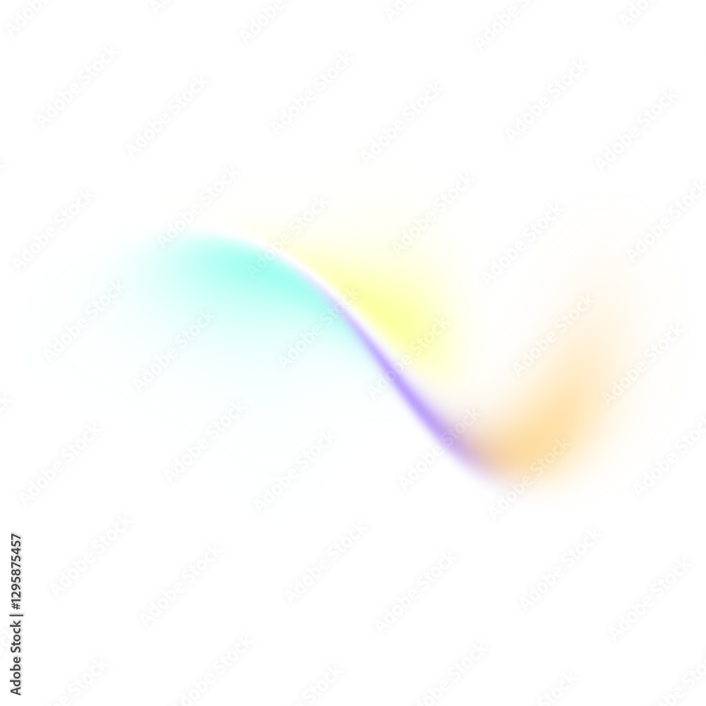 Leinwandbilder blue yellow color gradient wave abstract shape background shine bright light and glow shapes empty s