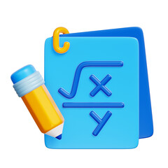 Formula, Science Physics, 3d rendering.