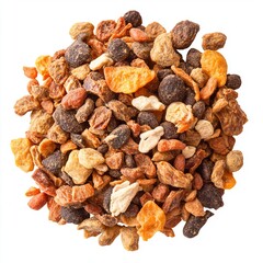 Dry dog food isolated on transparent background isolated on white background