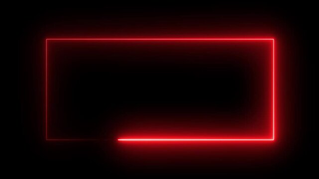 Glowing neon frame background. Glowing neon rectangle border frame in the shape rectangle.