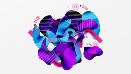 Vibrant abstract background overlapping shapes