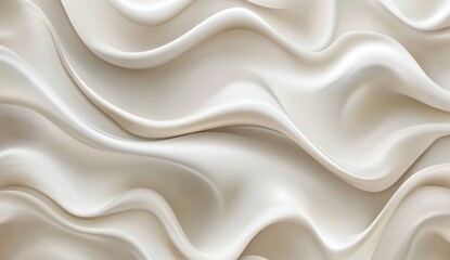 Fototapeta premium Abstract cream-colored wavy fabric background