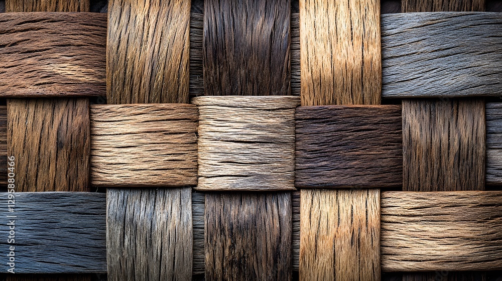 Poster a woven weave pattern showcasing beautiful interlacing threads creating a rich texture and visual ap