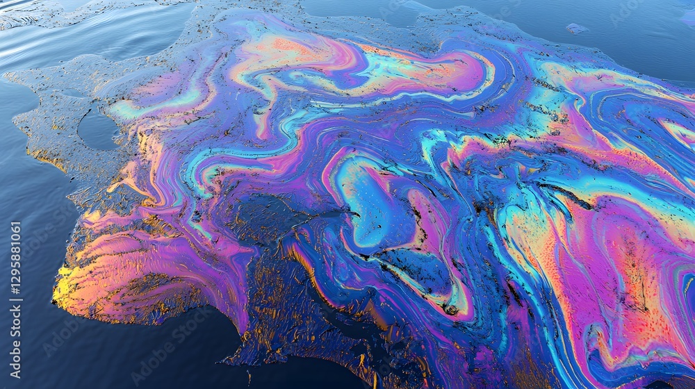 Poster abstract colorful fluid design with vibrant swirls and blends creating a captivating and dynamic art