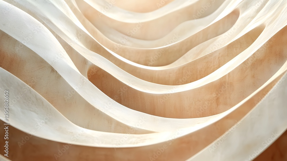Poster a striking large white sculpture displaying exceptional craftsmanship and elegant design in a minima
