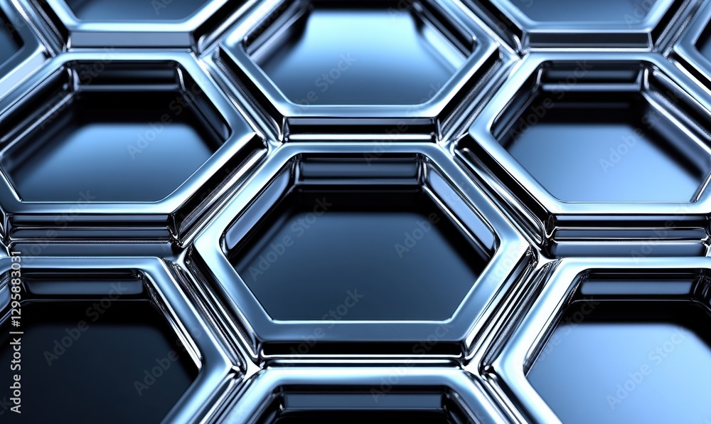 Poster metallic honeycomb pattern background for technology or design projects