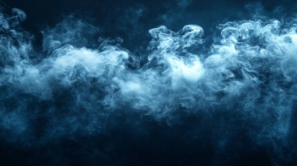 Wisps of smoke swirl and ebb in the shadowy backdrop, creating mesmerizing patterns that evoke a sense of mystery and allure in the dimly lit space