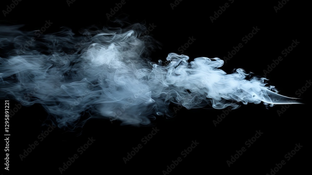 Poster ethereal swirl of airy white smoke and delicate fog creating a luminous haze effect on a soft abstra