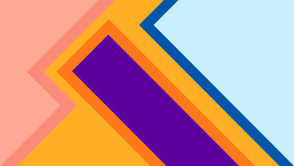 ABSTRACT BACKGROUND WITH GEOMETRIC SHAPES FLAT ORANGE BLUE PURPLE PASTEL COLOR DESIGN VECTOR TEMPLATE FOR WALLPAPER, COVER DESIGN