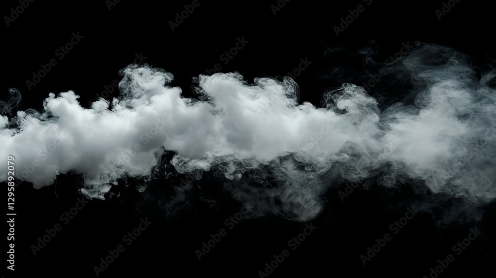Poster ethereal swirl of airy white smoke and delicate fog creating a luminous haze effect on a soft abstra