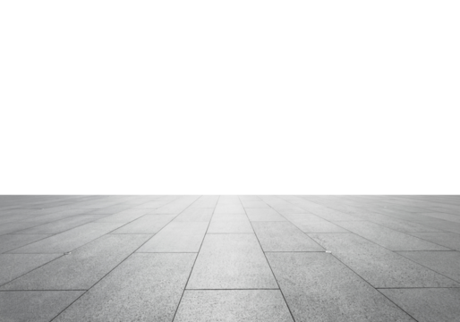 concrete floor, geometric pattern, vast expanse, minimalist architecture, urban landscape, vanishing point perspective, gray tones, symmetrical composition, empty space, modern design, industrial