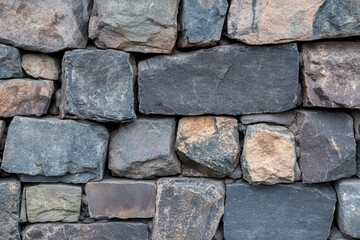 Fototapeta premium Rough stone wall texture, outdoor, detail, background