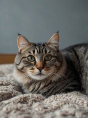 a cat sitting in peace