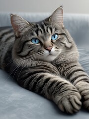 a cat sitting in peace