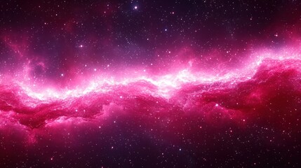 Pink Nebula Cosmic Space