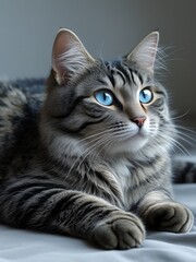 a cat sitting in peace