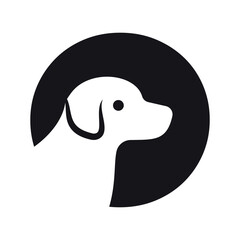 Dog Logo combine with letter O vector template