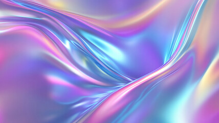 Iridescent fluid wave in motion with vibrant colors