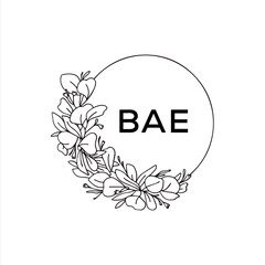 BAE creative initials letter logo concept.