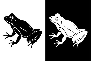 Simple Frog Silhouette Icon Perfect for Prints & Digital Use.