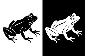 Simple Frog Silhouette Icon Perfect for Prints & Digital Use.