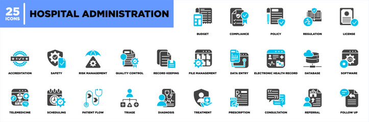 Hospital Administration Iconset Glyph Color