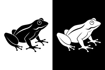 Simple Frog Silhouette Icon Perfect for Prints & Digital Use.