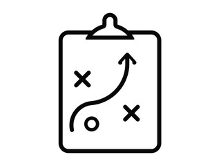 strategy vector thin line icon
