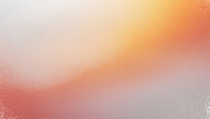AI Generative. Texture of grainy orange, white noisy in gradient background. 11