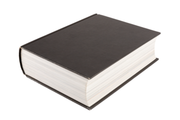 Black book mockup cutout, isolated no background