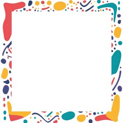 Obraz premium Colorful Party Banner with Abstract Decorations