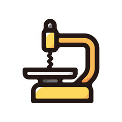 Scroll saw illustration icon.Simple vector outline, clipart for graphic design.