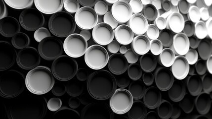 Soft gradient wallpaper of black and white shapes