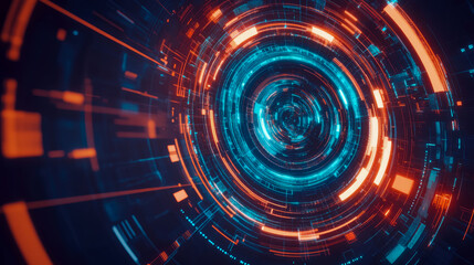 Obraz premium Concept: Futuristic Technological Interface Portal