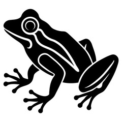 Frog Icon Vector Scalable Silhouette for Branding & Graphics.