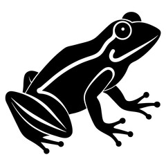 Frog Silhouette Vector Icon High-Quality Design on White Background