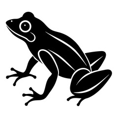 Frog Silhouette Vector Icon High-Quality Design on White Background
