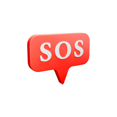 3D render of icon SOS