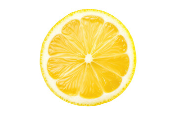 Lemon slice on transparent background