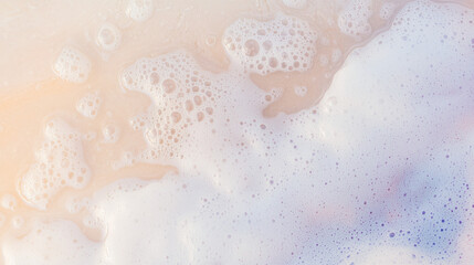 Fototapeta premium Ethereal Foam Texture in Pastel Lavender and Peach for Wellness Backgrounds