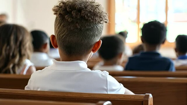Children Learning in Sunday School Classroom